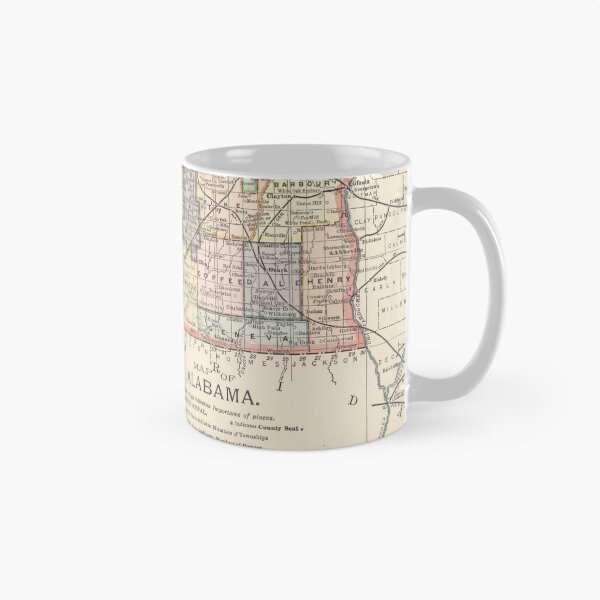 Item preview, Mapa vintage de Alabama (1891) designed and sold by BravuraMedia.