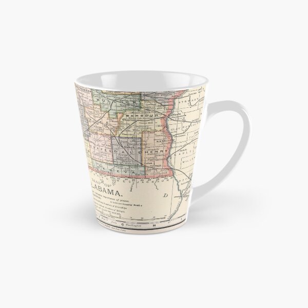 Item preview, Vintage Map of Alabama (1891) designed and sold by BravuraMedia.