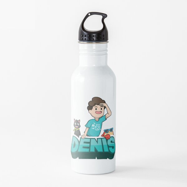 Denis mira dibujos animados Botella de agua