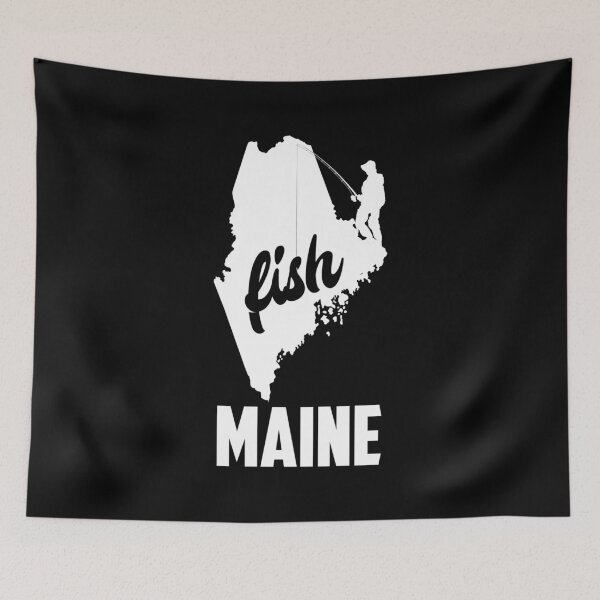 Item preview, Fish Maine State Pride Fishing print designed and sold by jakehughes2015.