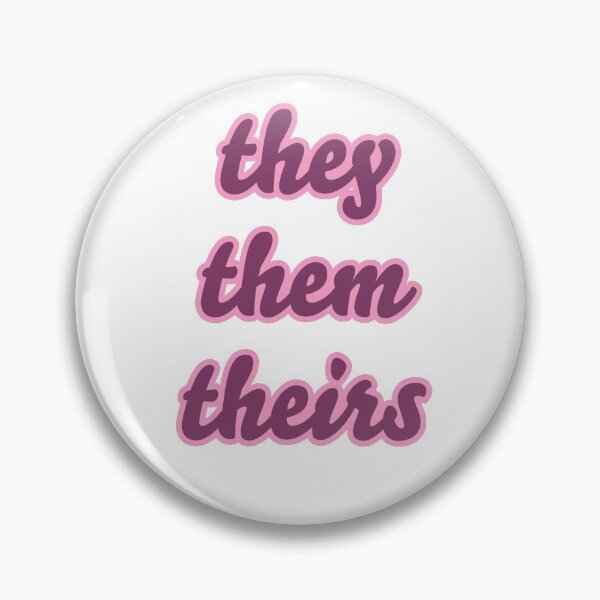 Item preview, they them pronouns pink and purple designed and sold by Laur Kaye.