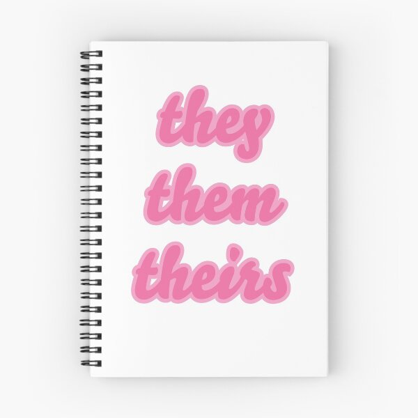 Item preview, they them pronouns bubblegum pink designed and sold by Laur Kaye.