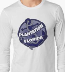 Plantation Florida anchor swirl Long Sleeve T-Shirt