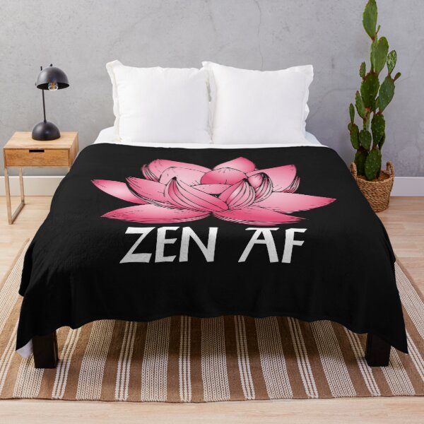 Item preview, Zen Af Pink Lotus Flower Funny Yoga Humor Quote designed and sold by alenaz.
