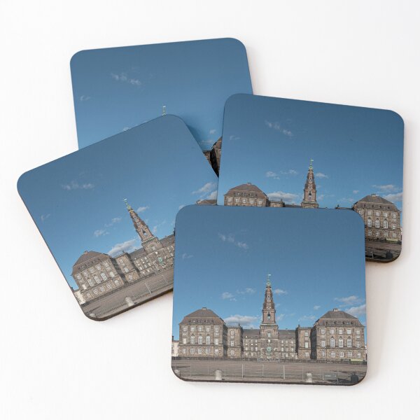 Item preview, Christiansborg Palace under a blue sky on a sunny day designed and sold by brambillasimone.