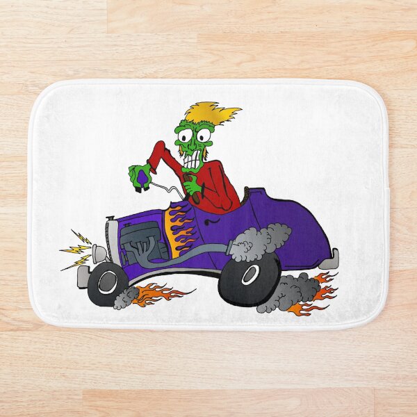 Hot Rod Racing Monster - black Badematte
