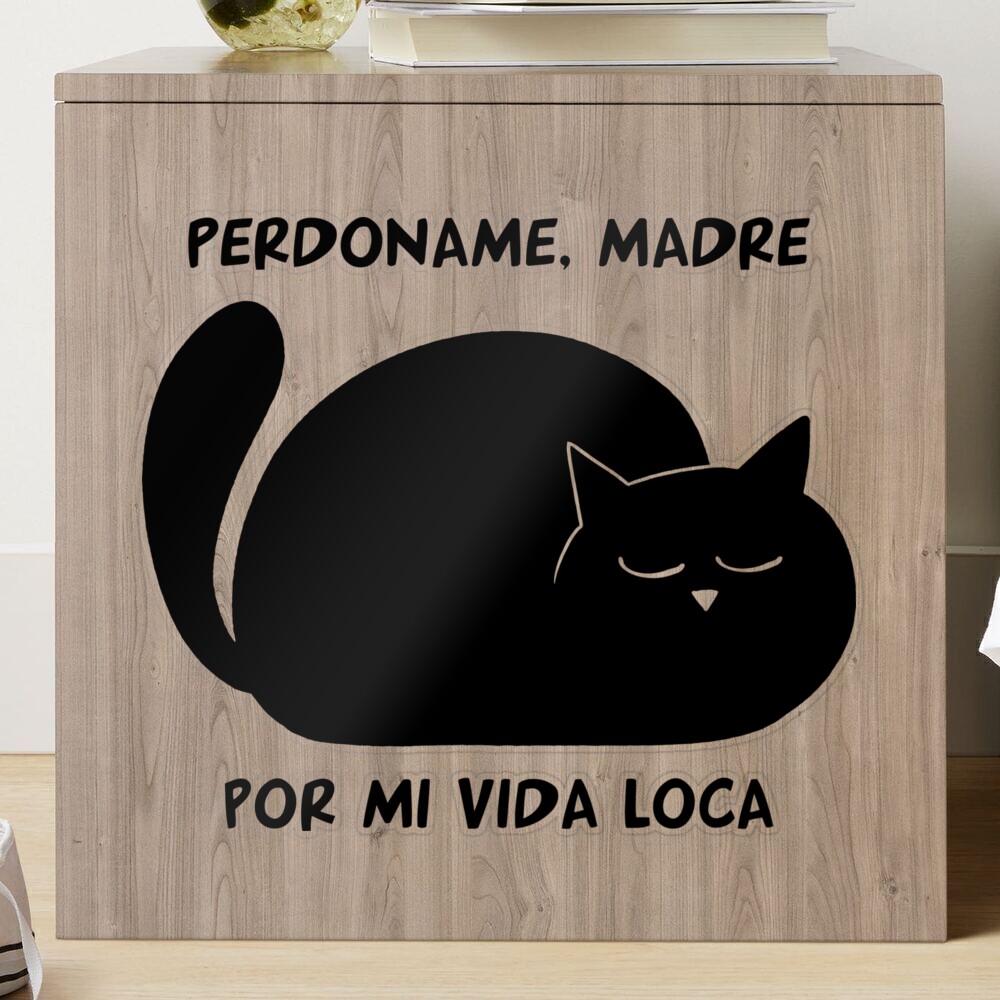 funny cat – Perdoname madre por mi vida loca (black)