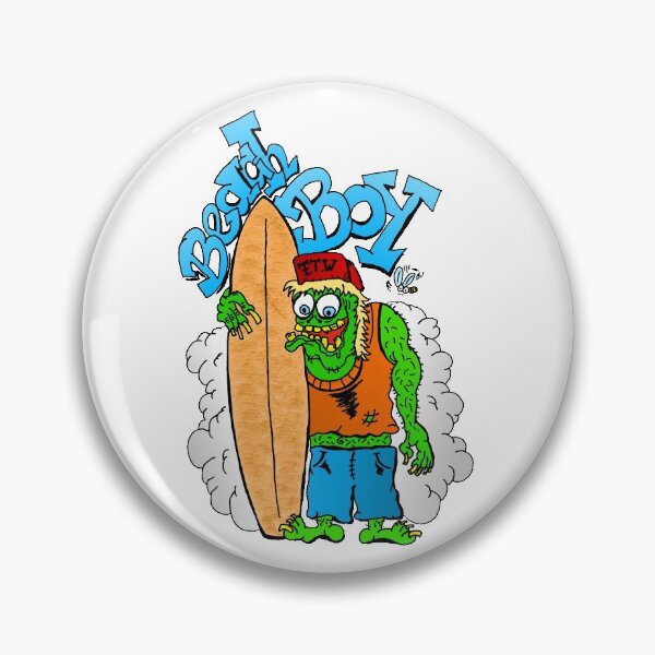 Item preview,  Beach Boy Surfer Monster - waiting for big wave - black designed and sold by Marcel Wirth.