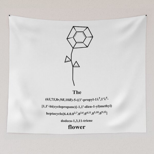 Item preview, funny flower - IUPAC - chemistry - black designed and sold by Marcel Wirth.