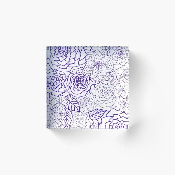 Aperçu de l'œuvre Motif de fleurs violettes créée et vendue par Emilytheelf.