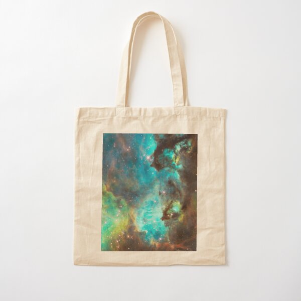 Green Galaxy Cotton Tote Bag