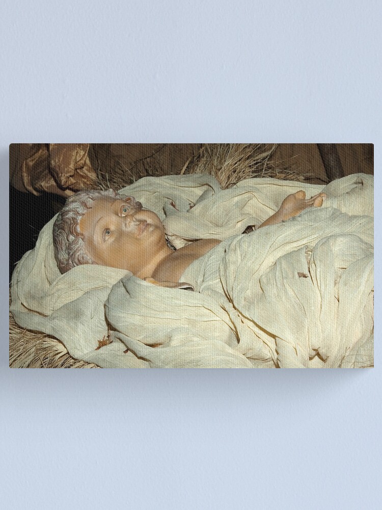 Thumbnail 1 of 3, Canvas Print, Wrapped in swaddling clothes designed and sold by steppeland.