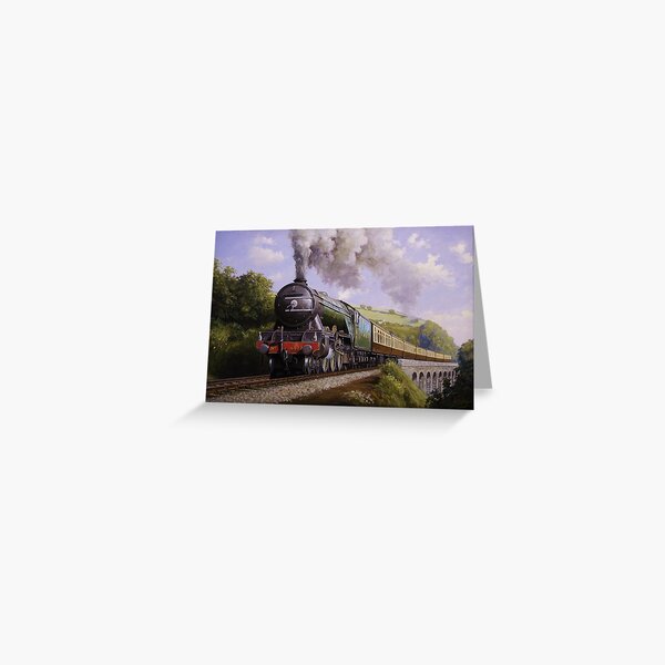 Item preview, Flying Scotsman on Broadsands viaduct. designed and sold by Mike Jeffries Transport Artist.