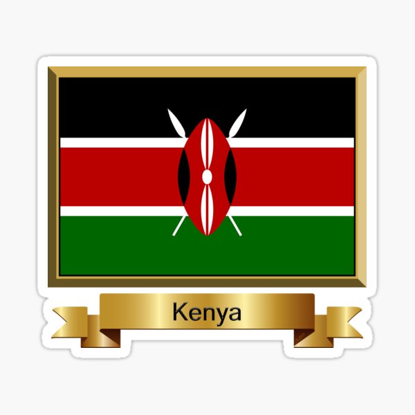 "Kenya Flag Stickers, Gifts and Products Named" Sticker for Sale by