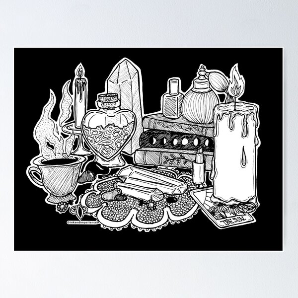 Item preview, love witch altar designed and sold by inkimpatience.