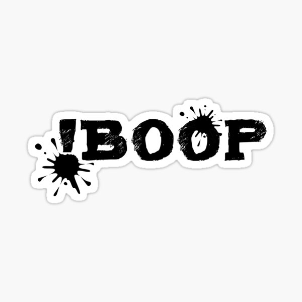 !Boop (in black) Sticker