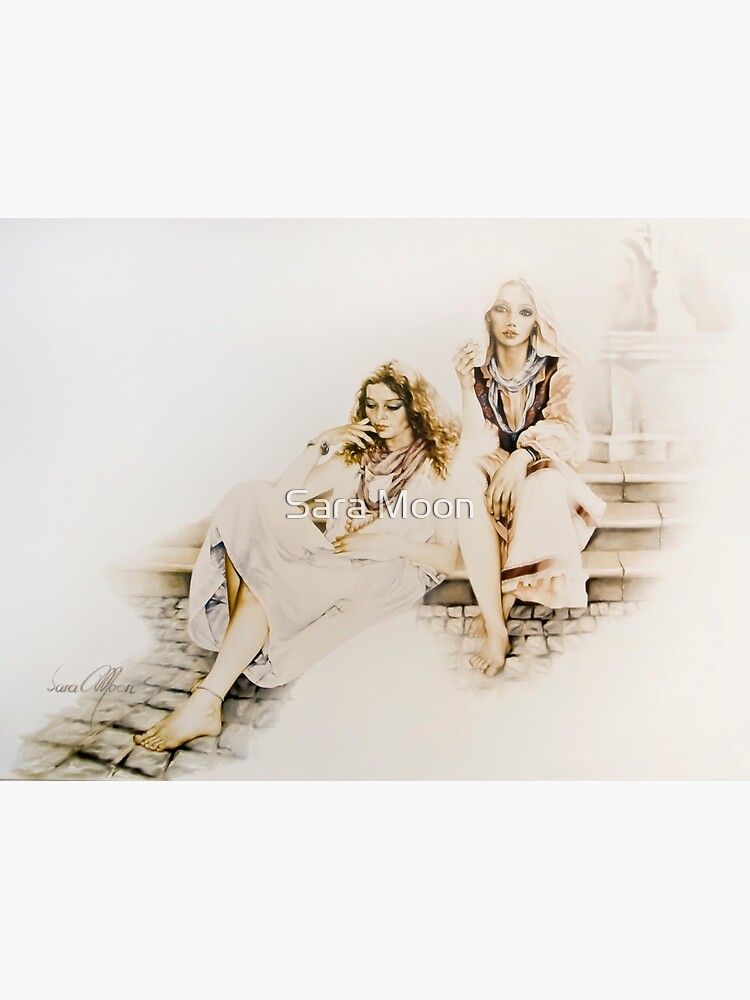 Thumbnail 3 of 3, Photographic Print, Girls By The Fountain designed and sold by Sara Moon.