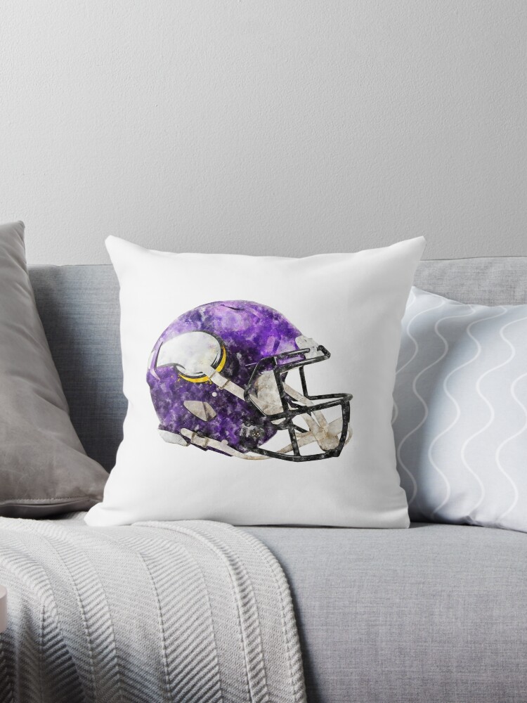 Minnesota Vikings Watercolor Helmet' Throw Pillow for Sale by posterfield