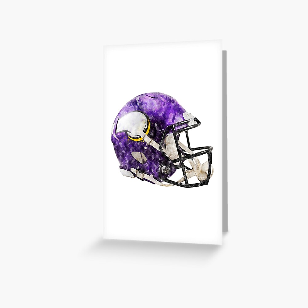 Minnesota Vikings Skull Art Greeting Card