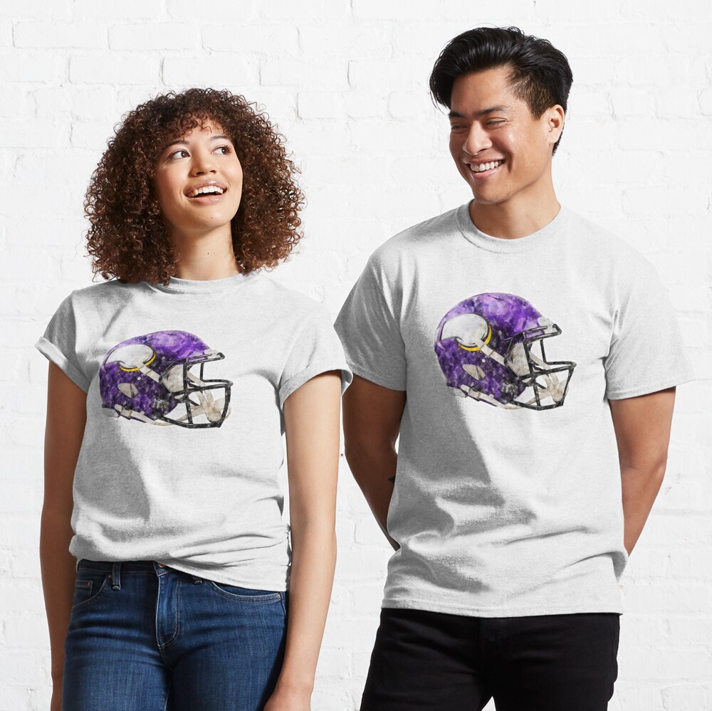 Minnesota Vikings Watercolor Helmet Essential T-Shirt for Sale by