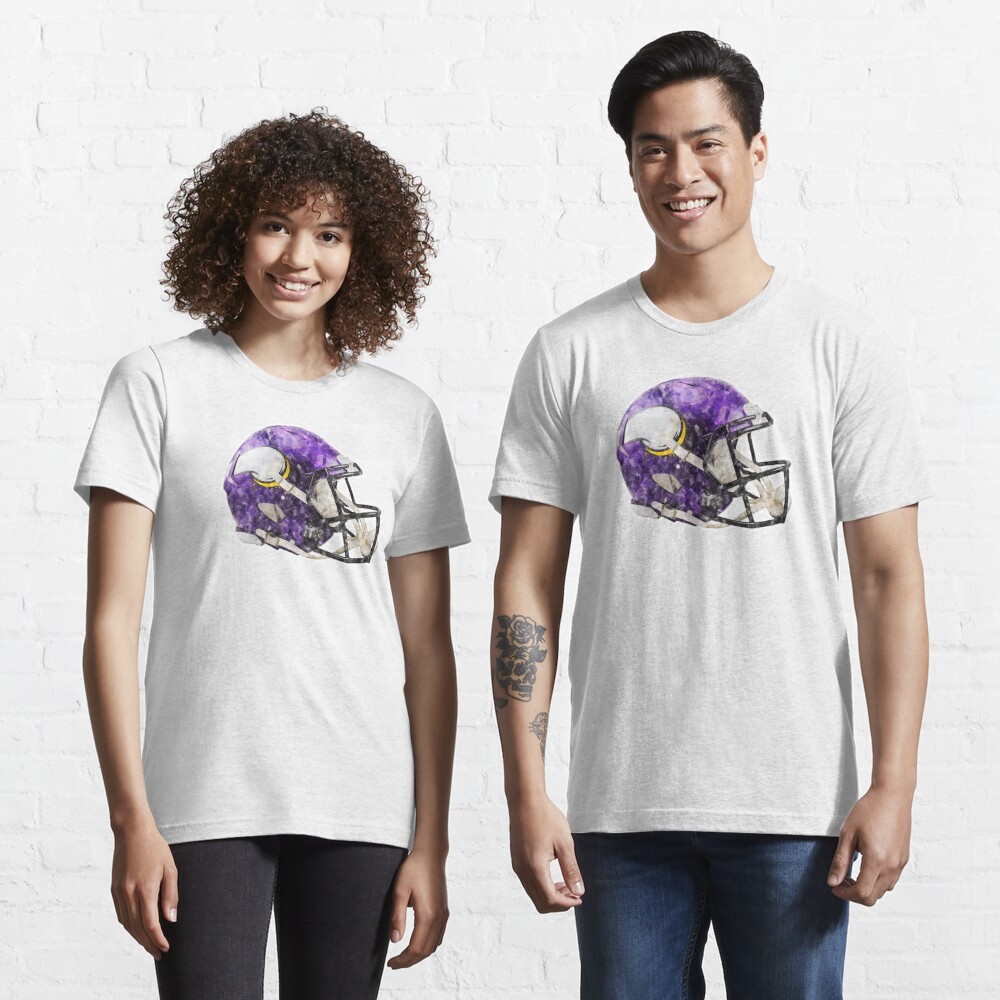 Minnesota Vikings Watercolor Helmet Essential T-Shirt for Sale by