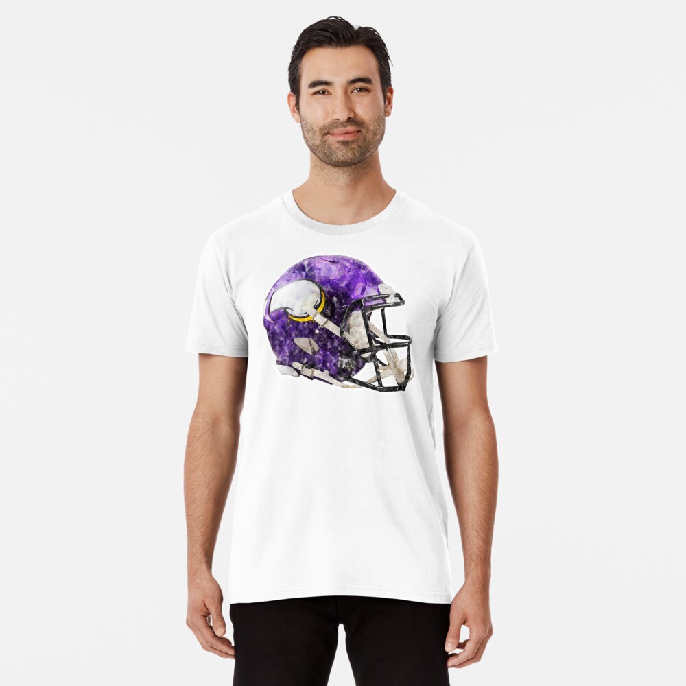 Minnesota Vikings Helmet Watercolor Art Digital Art by Ksenia