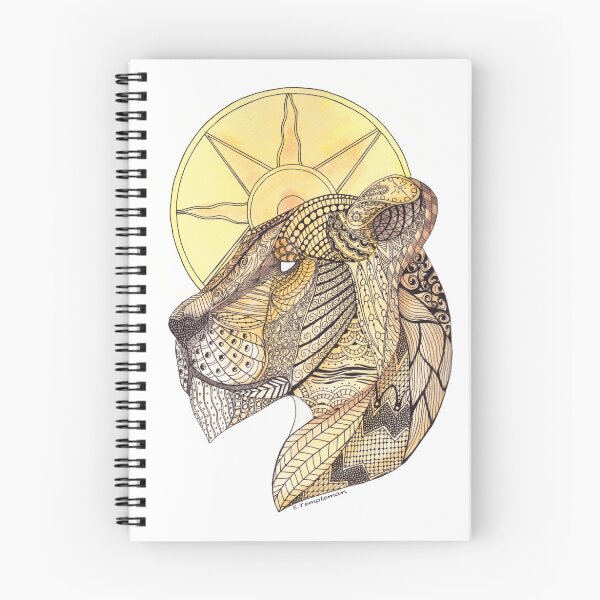 Item preview, Zentangle Lioness With The Sun designed and sold by TemplemanArt.