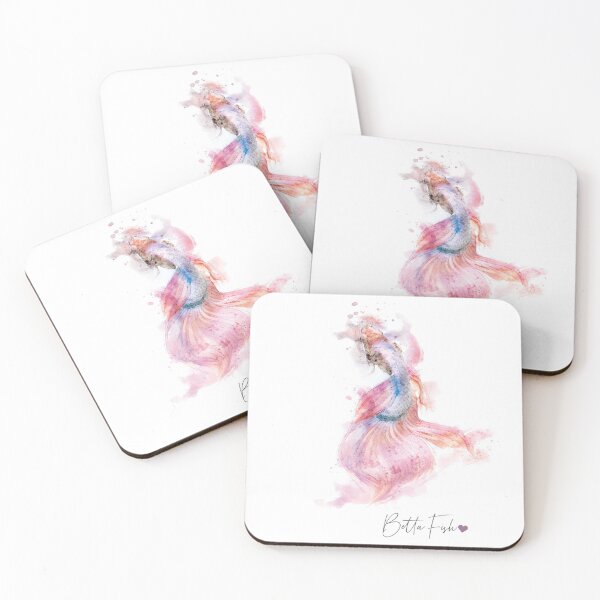 Item preview, Colorful Betta Fish Watercolor Effect with text designed and sold by obbow.