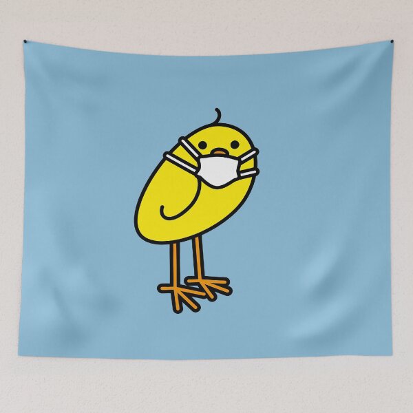 Item preview, Yellow Chick with Medical Mask designed and sold by CleverPencil.