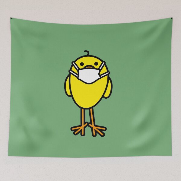 Item preview, Yellow Chick with Medical Mask designed and sold by CleverPencil.