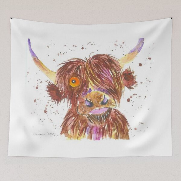 Item preview, Funny one eye Highland Cow designed and sold by Casimirasart.