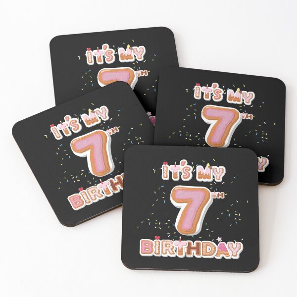 Item preview, It's My 7th Birthday Donut - 7 Years Old B-day Donut Girl graphic designed and sold by Grabitees.