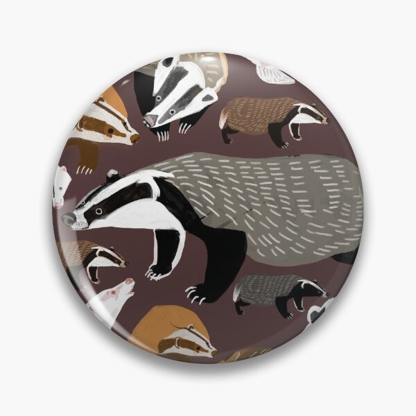 Item preview, Eurasian badgers pattern Maroon designed and sold by belettelepink.