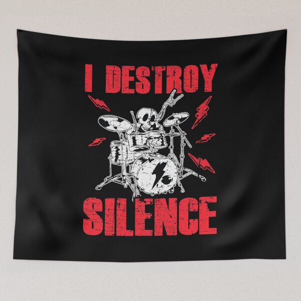 Item preview, Funny I Destroy Silence Drummer Awesome Drumming designed and sold by perfectpresents.
