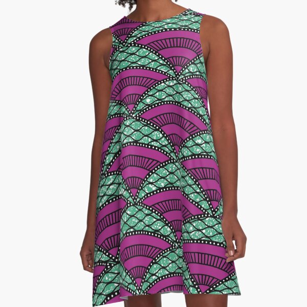 Afro Ankara Wax Print 14 A-Line Dress