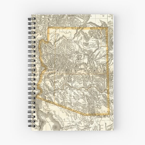 Item preview, Vintage Map of Arizona (1876) designed and sold by BravuraMedia.