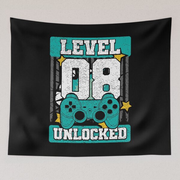 Item preview, Video Gaming Birthday Eight Year Old Gamer Gift Level 8 Unlocked designed and sold by EstelleStar.