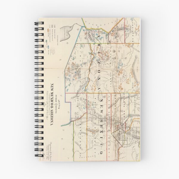Item preview, Vintage Map of Arizona and New Mexico (1866) designed and sold by BravuraMedia.