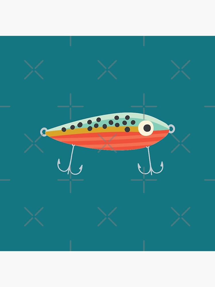 Fishing Lures Blue Pin for Sale by allisonrdesign