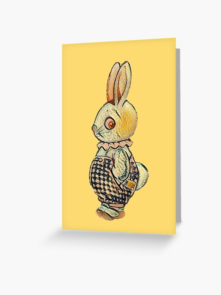 Vintage 1950s Valentine Card Bunny Rabbit - Digital Download Graphic Image  Printable