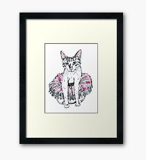 Cat in tu-tu Framed Print