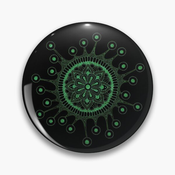 Item preview, Virus mandala (black/green) designed and sold by Calen  Picard-Carroll.