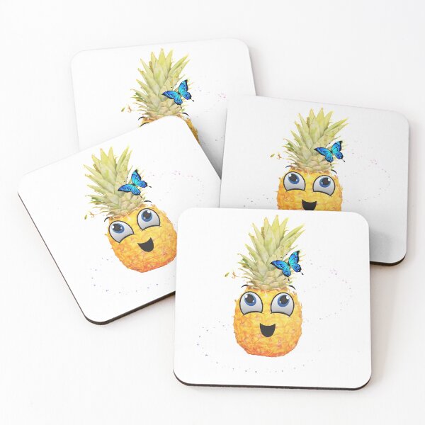 Item preview, Super Cute Pineapple with Butterfly designed and sold by michispines.
