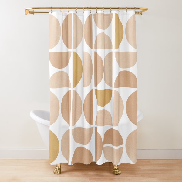 Mid century modern geometric pattern Shower Curtain