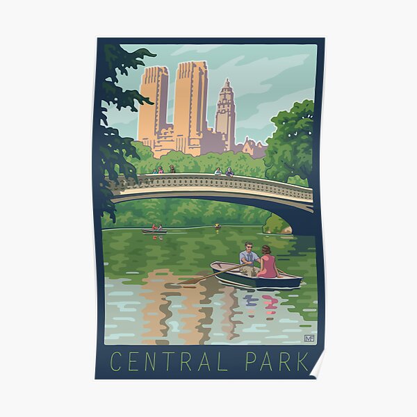 Bow Bridge in Central Park Poster