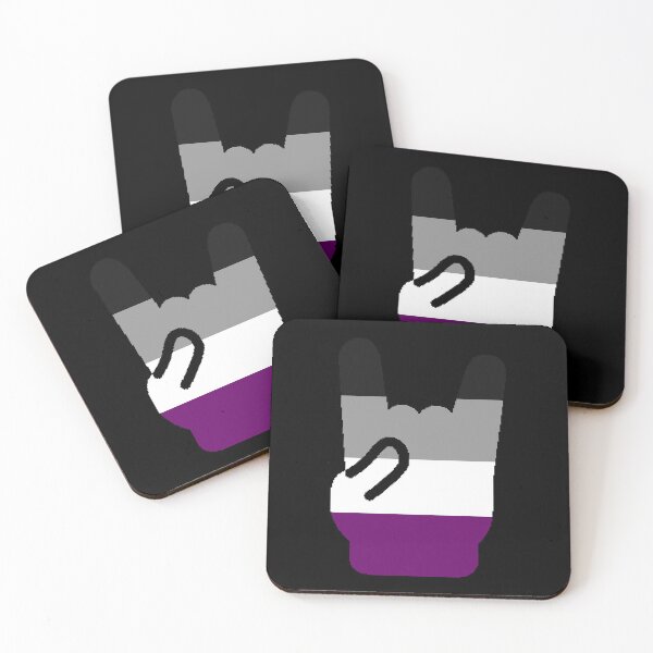 Item preview, Heavy Metal Symbol in Asexual Pride Flag Colors designed and sold by CaelanPride.