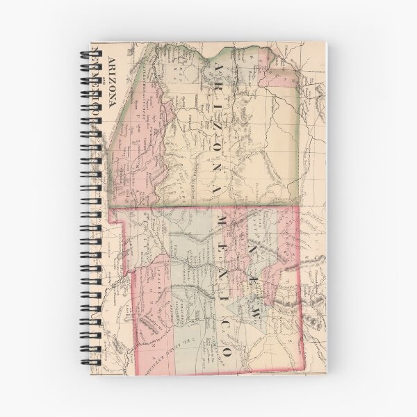 Item preview, Vintage New Mexico and Arizona Map (1868) designed and sold by BravuraMedia.
