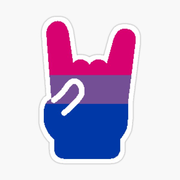 Heavy Metal Symbol In Bisexual Pride Flag Colors Sticker For Sale By Caelanpride Redbubble 5586