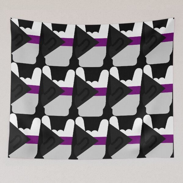 Item preview, Heavy Metal Symbol in Demisexual Pride Flag Colors designed and sold by CaelanPride.