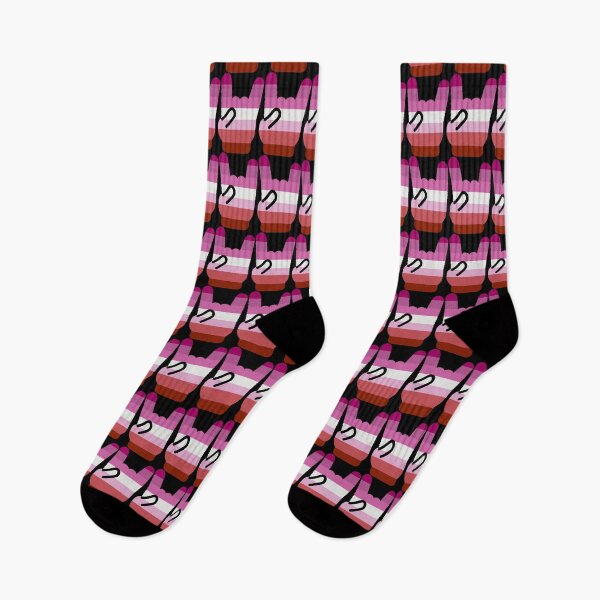 Item preview, Heavy Metal Symbol in Older Lesbian Flag Colors designed and sold by CaelanPride.